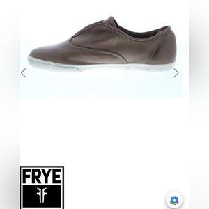 Authentic Frye Mindy women’s taupe Brown Leather slip on sneakers Shoes $198 6.5